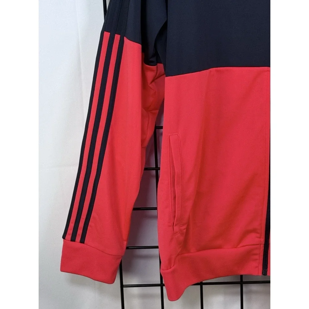 Adidas Essentials Jacket Mens L Blue Orange Colorblock Tricot‎ Track  Athleisure